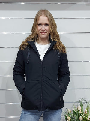 Open image in slideshow, Sötétkék átmeneti női kabát( M-3XL)
