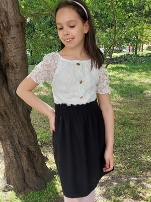 JÁZMIN lány ünneplő ruha (4 év-14 év)