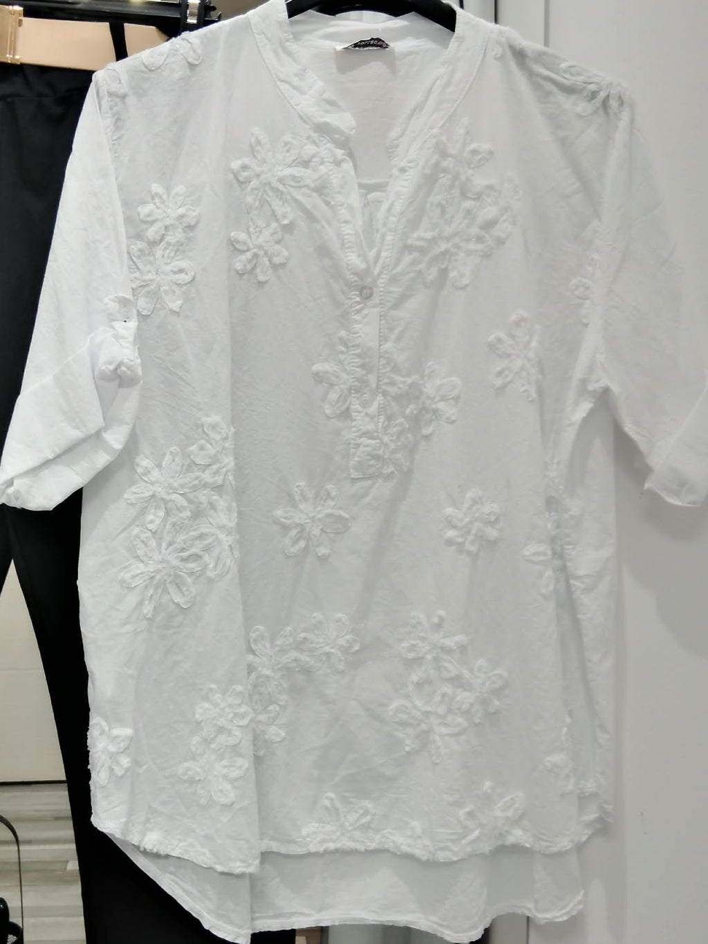 3D Virágmintás Női Pamut Felső (M-3XL)