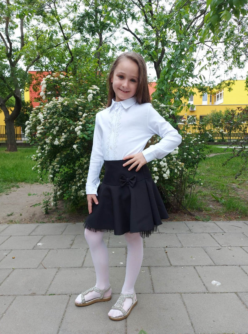 Hosszú ujjú lány ünneplő blúz