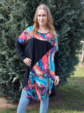 Aszimmetrikus női tunika-PLUS SIZE