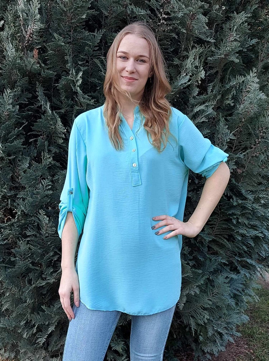 Állónyakú női blúz-PLUS SIZE