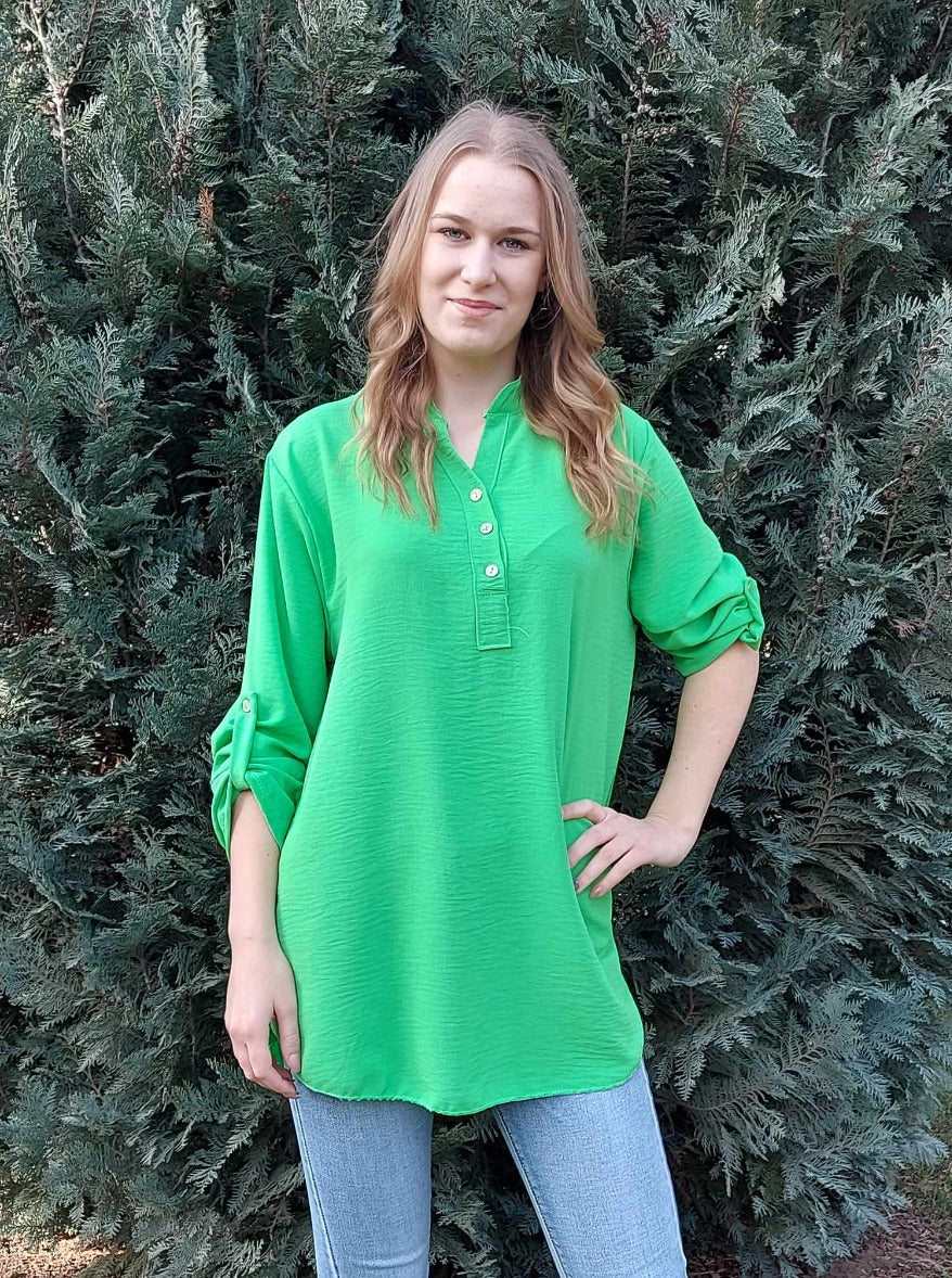 Állónyakú női blúz-PLUS SIZE