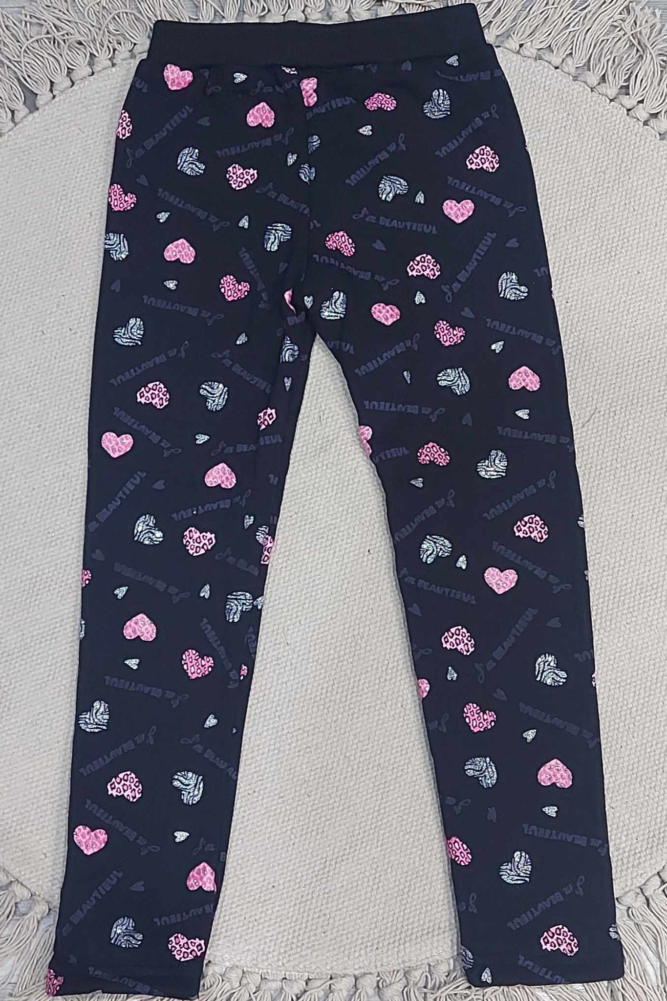 Szívecskés THERMO lány leggings (6 év-16 év)