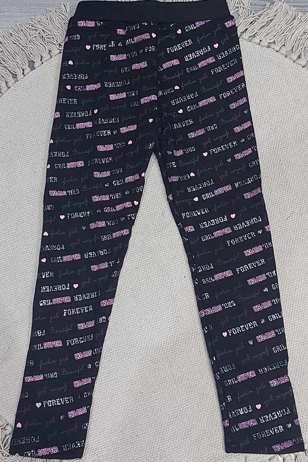 Fekete THERMO lány leggings (6év -16év)
