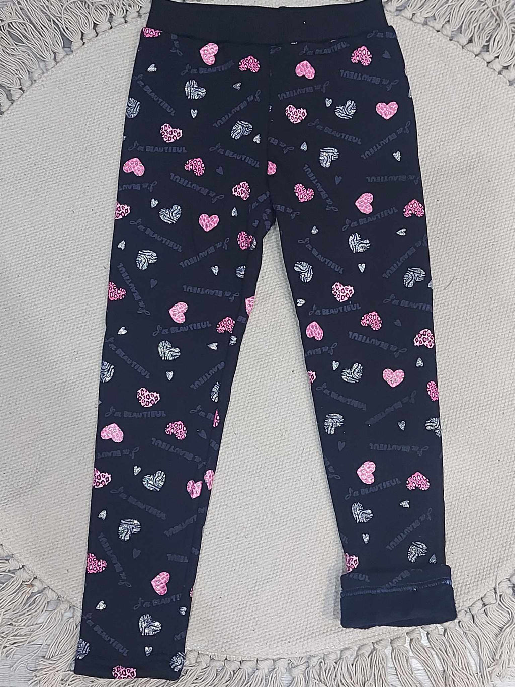 Szívecskés THERMO lány leggings (6 év-16 év)