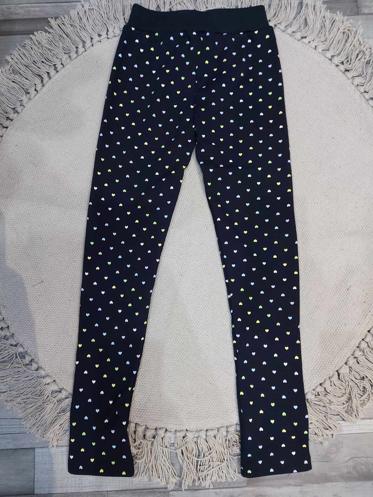 RAINBOW szívecskés thermo lány leggings ( 116-146)