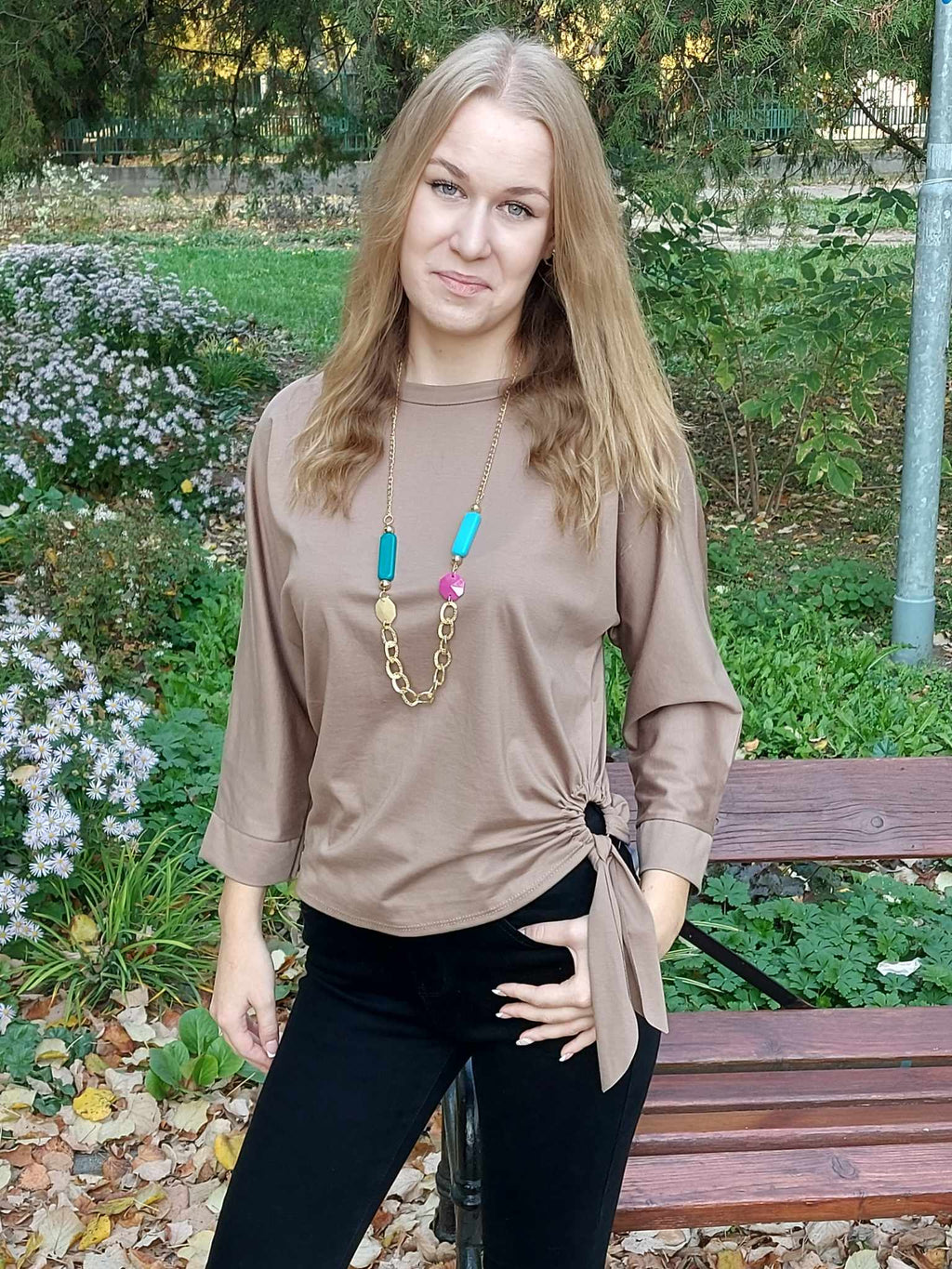 Pamut női felső ajándék lánccal( S-L)
