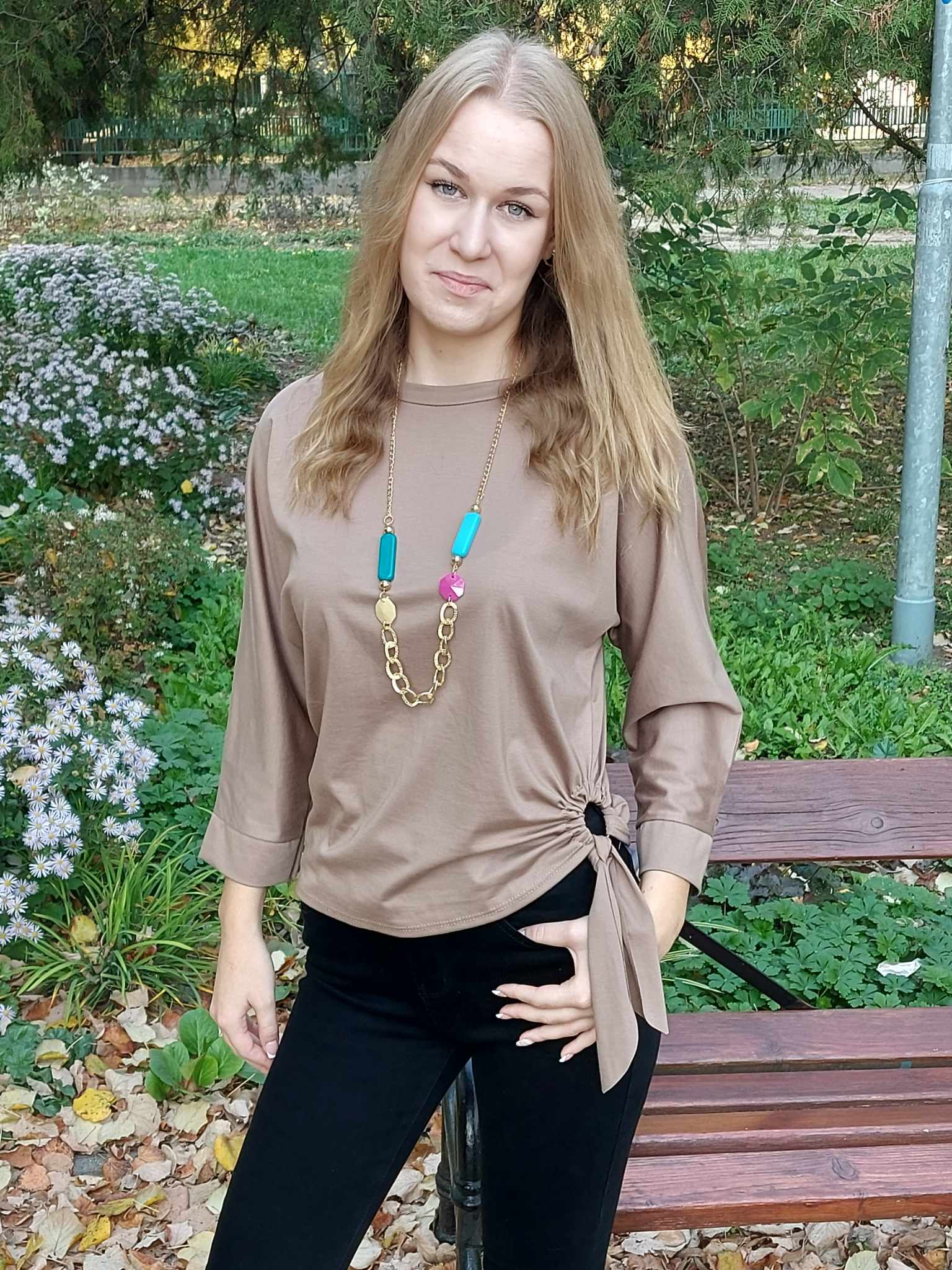 Pamut női felső ajándék lánccal( S-L)