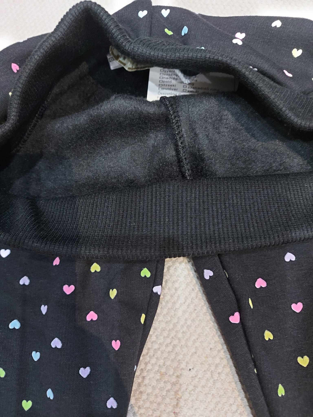 RAINBOW szívecskés thermo lány leggings ( 116-146)