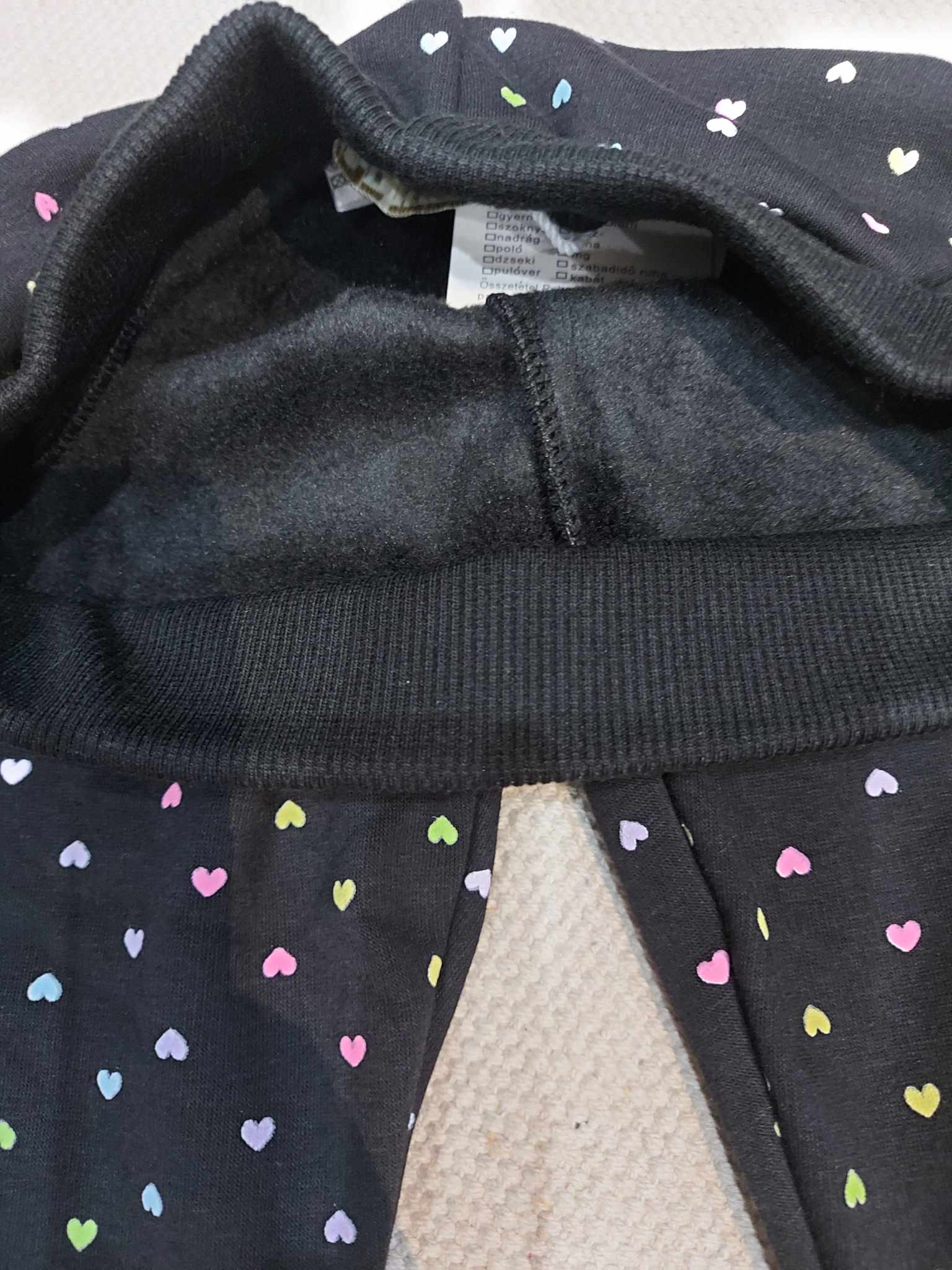 RAINBOW szívecskés thermo lány leggings ( 116-146)