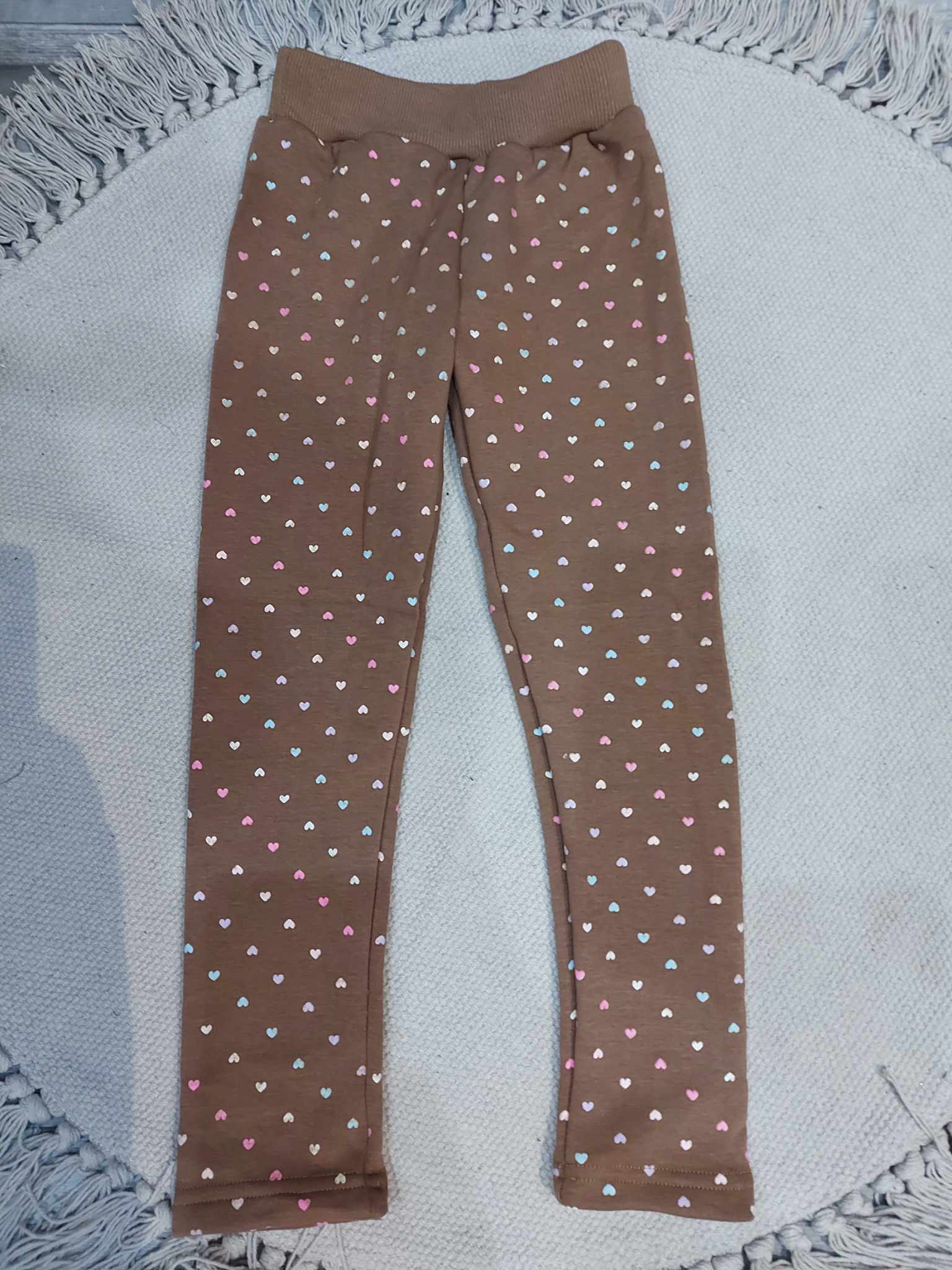 RAINBOW szívecskés thermo lány leggings ( 116-146)