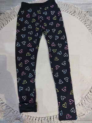 Open image in slideshow, RAINBOW szív mintás thermo lány leggings ( 134-164)
