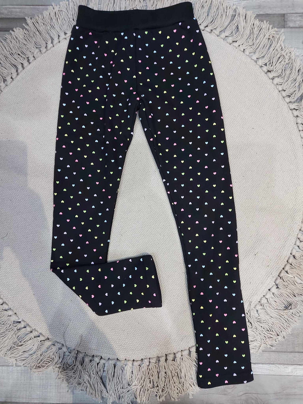 RAINBOW szívecskés thermo lány leggings ( 116-146)