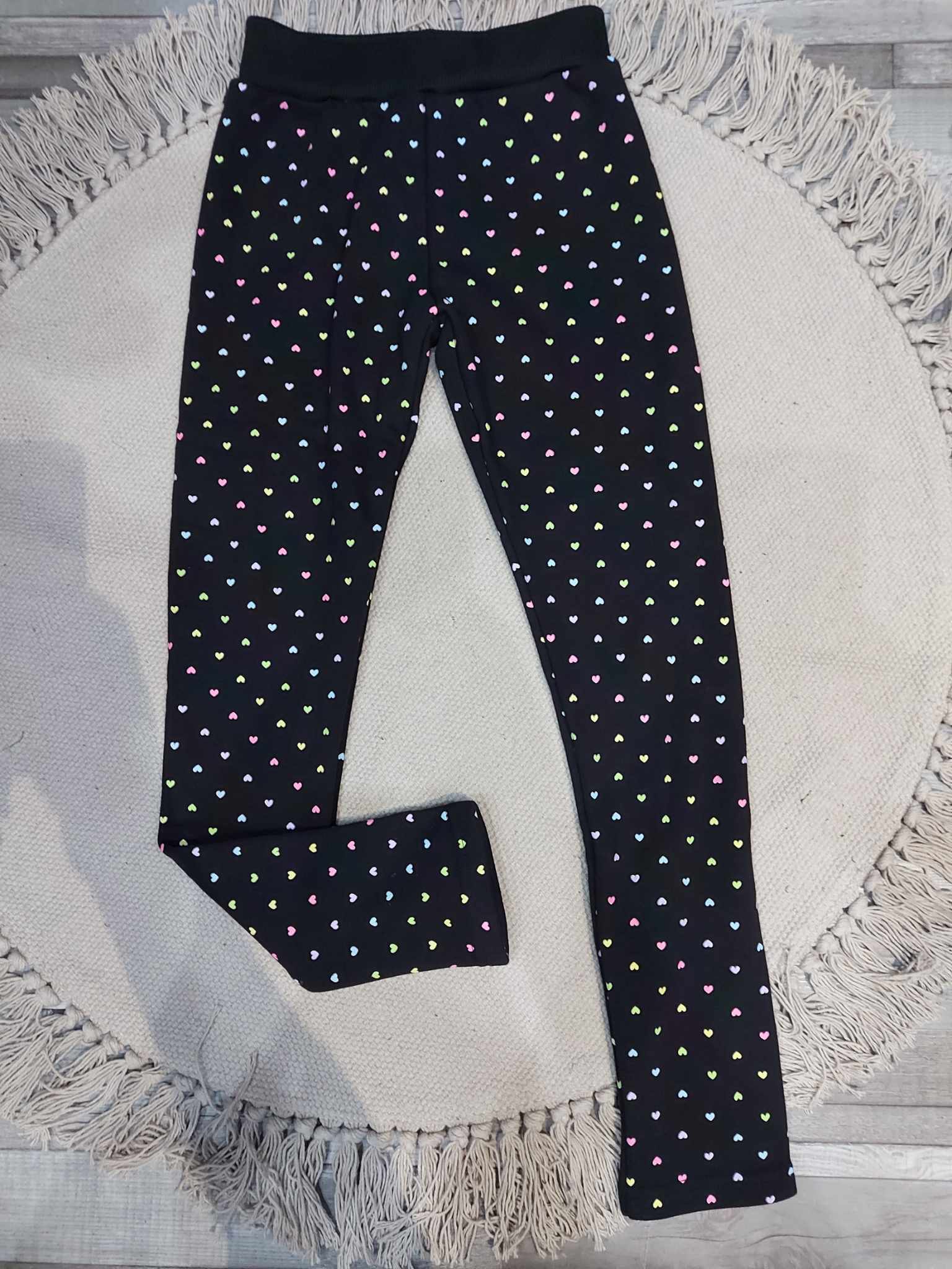RAINBOW szívecskés thermo lány leggings ( 116-146)