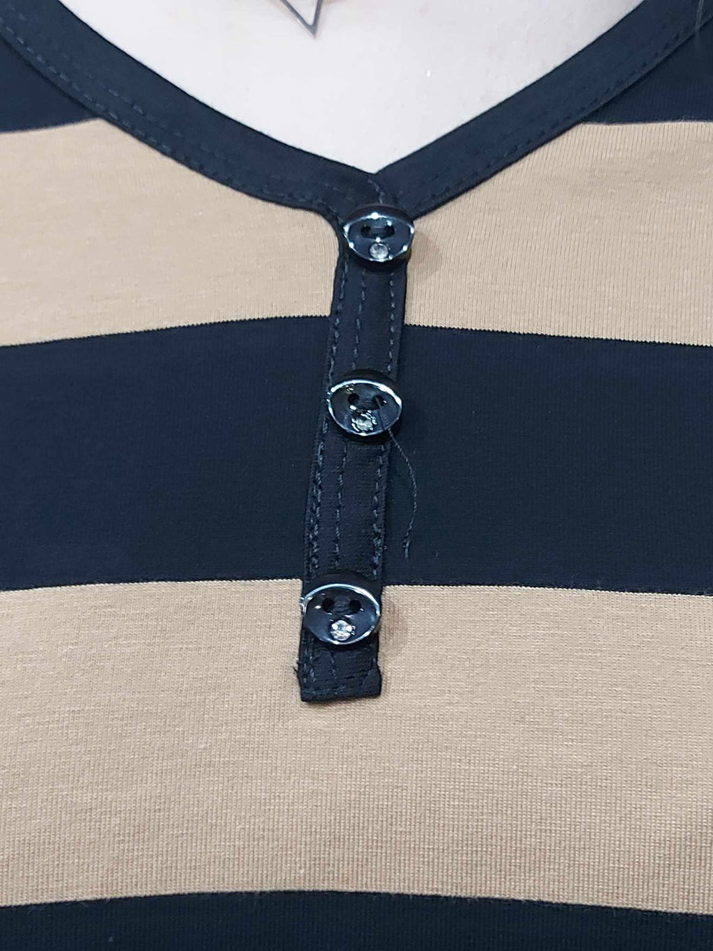 Hosszú ujjú, csíkos női felső- több színben (L/XL, XL/XXL)