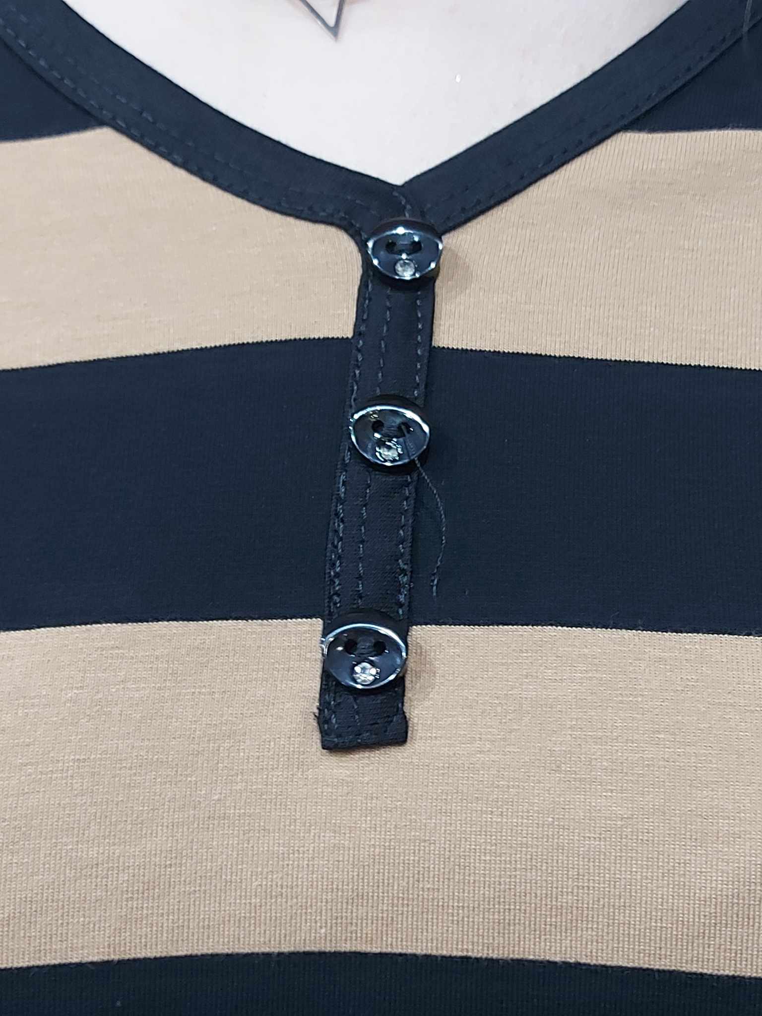 Hosszú ujjú, csíkos női felső- több színben (L/XL, XL/XXL)