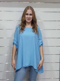 Nagyméretű női felső aszimmetrikus aljjal(M-3XL)