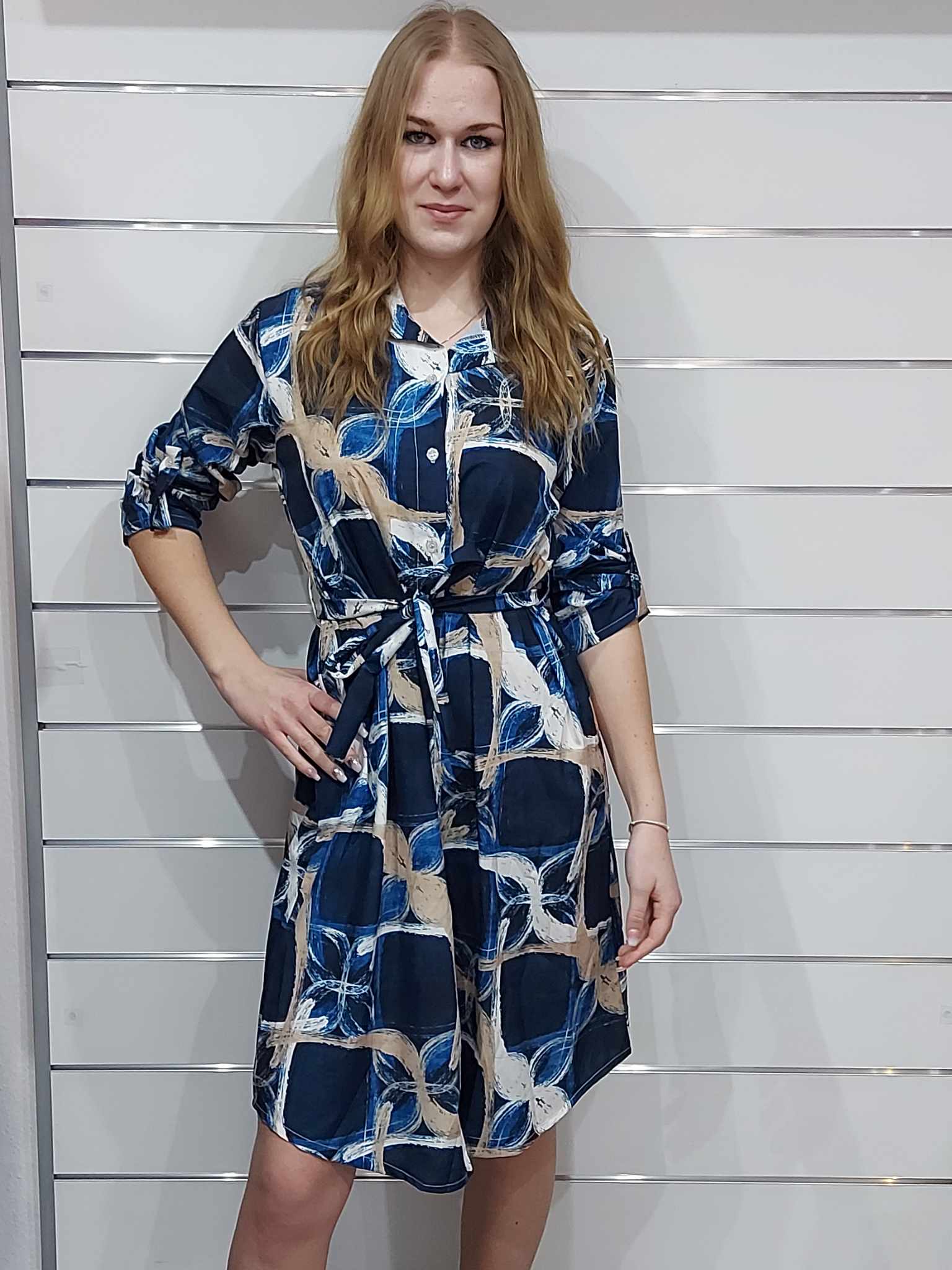 Végig gombos női ingruha -több színben(S-XL)