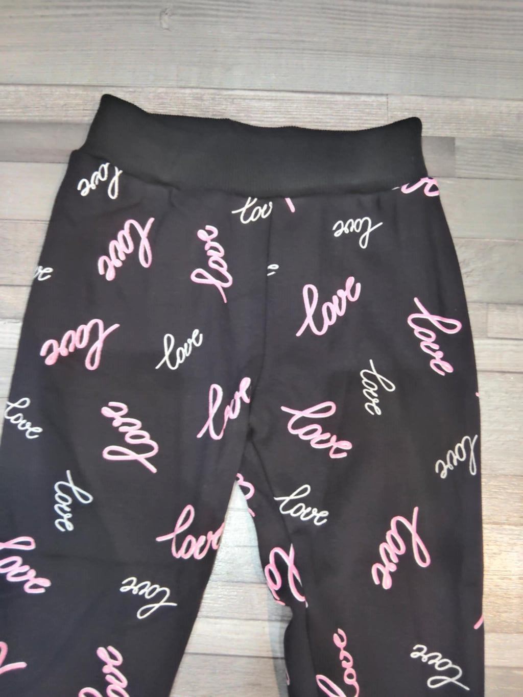 Lány thermo leggings "LOVE" mintával – 134–164