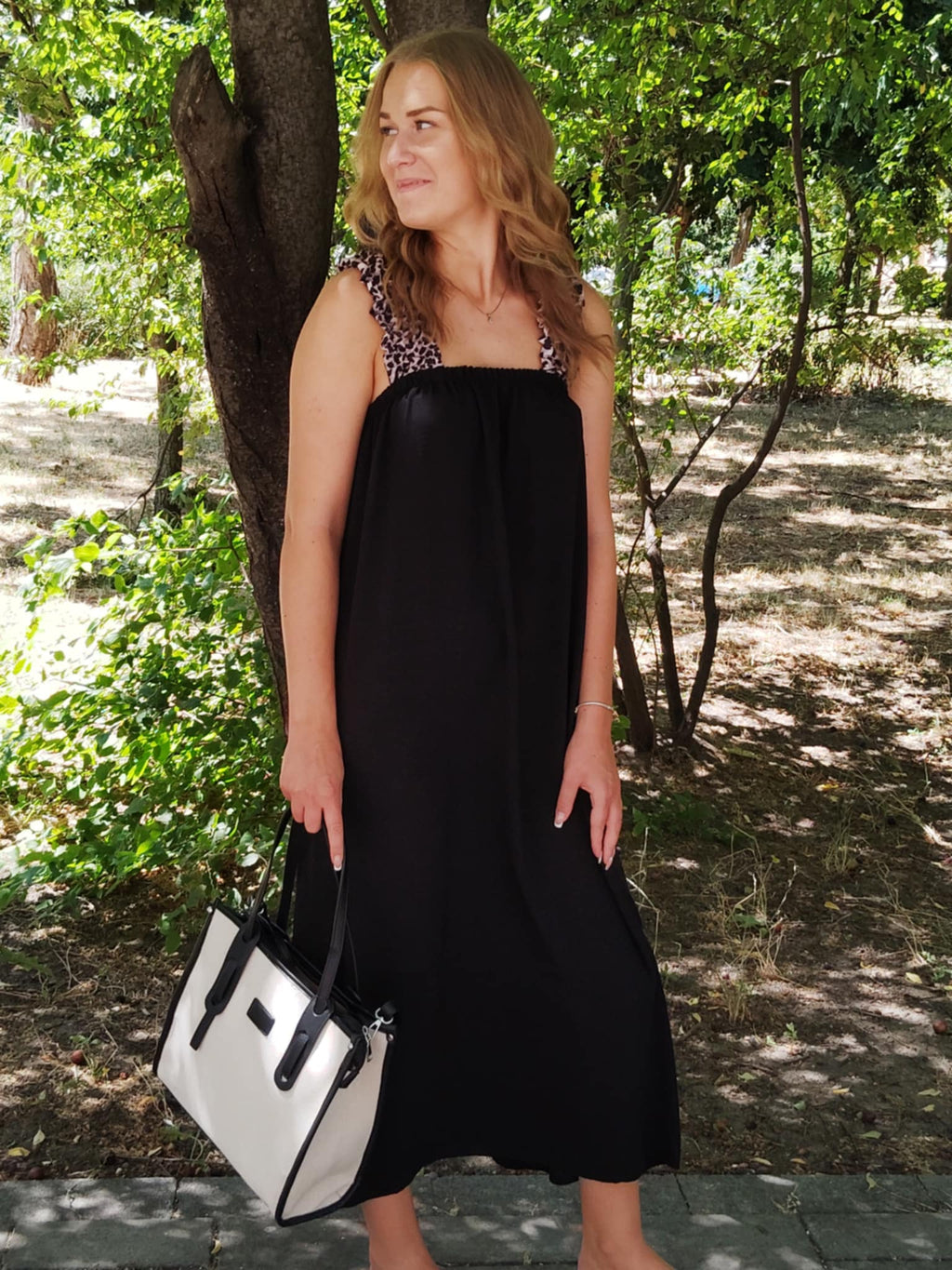 Nyári női ruha – Mintás vállpánttal ( S-XL)