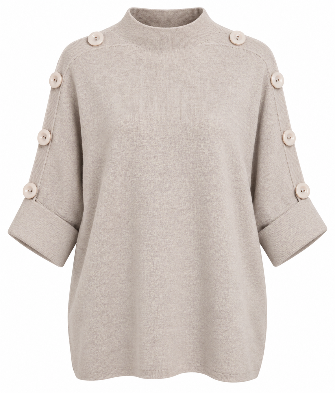 Női gombos ujjú kötött felső – M–2XL