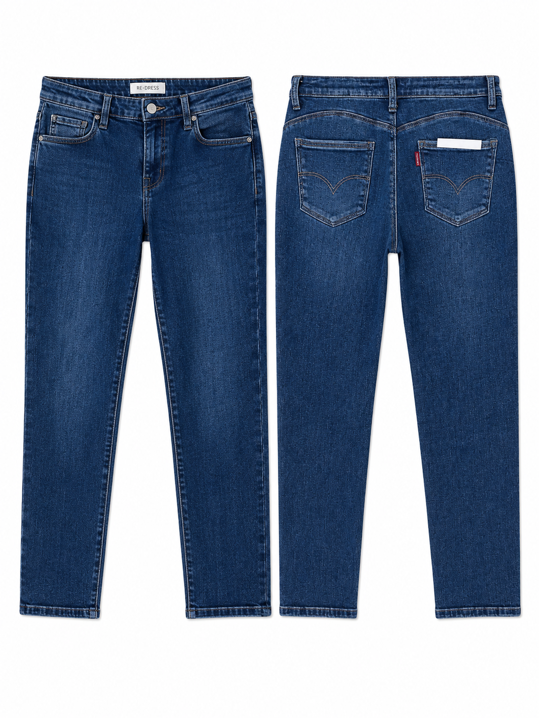 Egyenes szárú, extra elasztikus női farmernadrág – Push Up fazon S-2XL