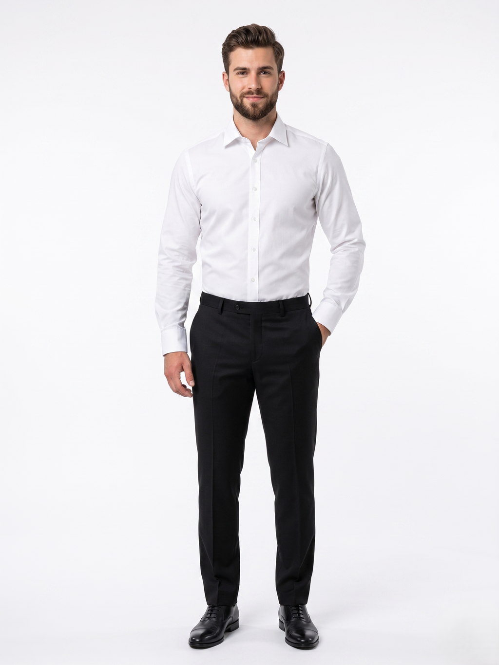 Férfi fehér hosszú ujjú ing( XS-XXL)