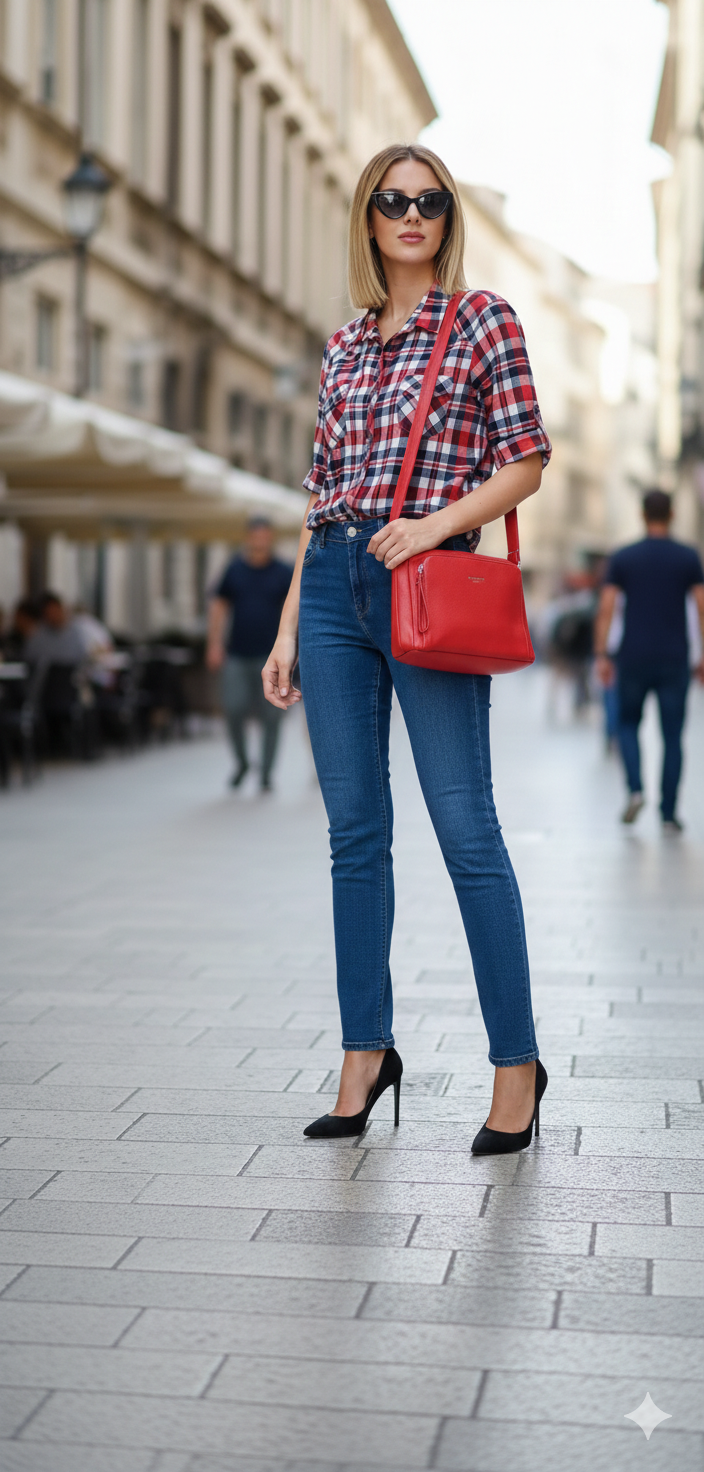 Női kockás ing ( 46-54) PLUS SIZE