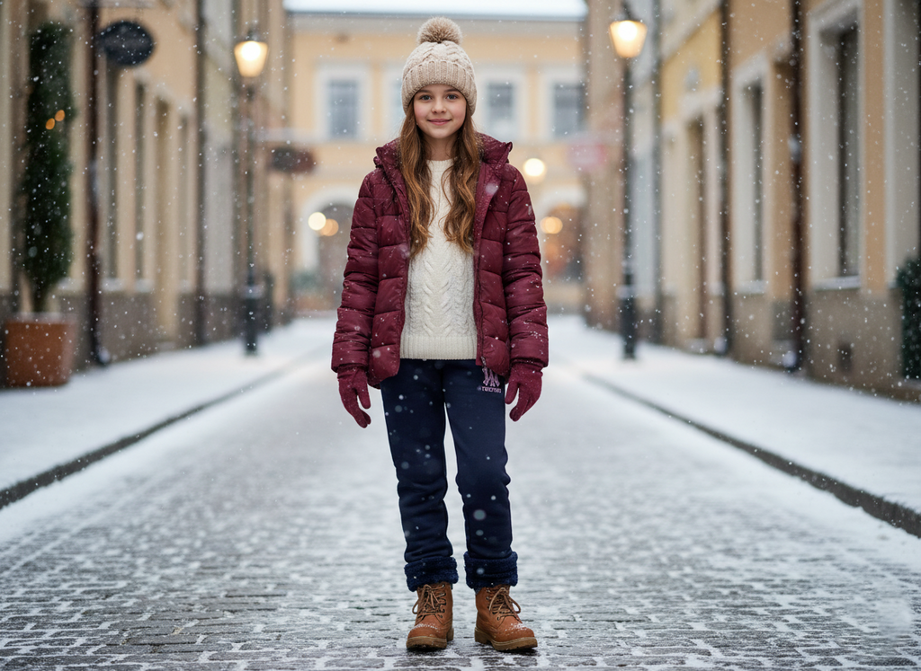 Lányka thermo leggings sötétkék, fekete – 134–164