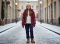 Lányka thermo leggings sötétkék, fekete – 134–164
