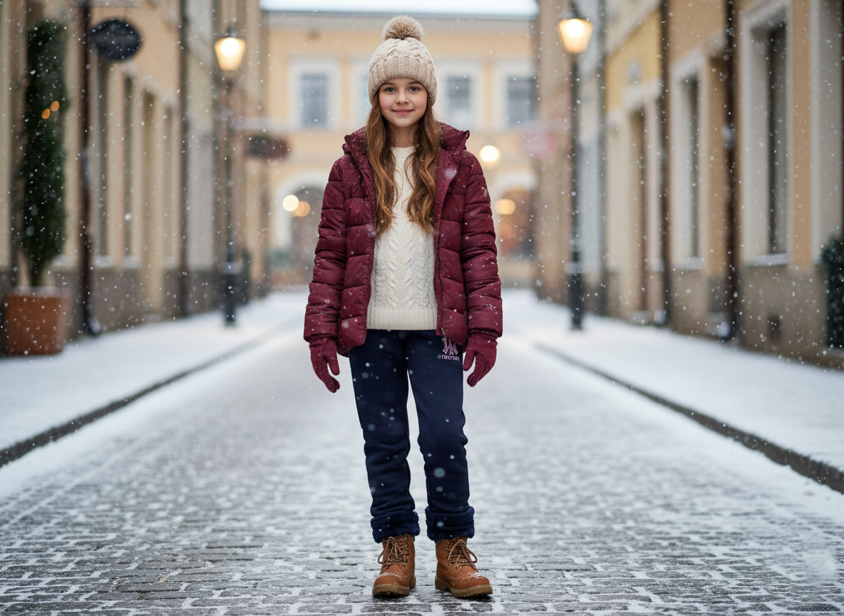 Lányka thermo leggings sötétkék, fekete – 134–164