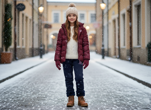 A kép megnyitása diavetítésben, Lányka thermo leggings sötétkék, fekete – 134–164

