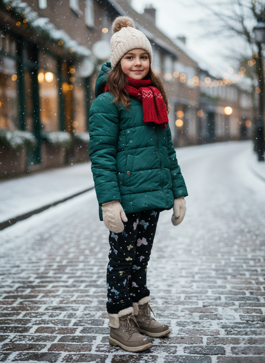 Lányka thermo leggings “Butterfly” mintával – 116–146