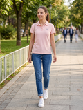 Női pamut galléros póló (S/M, L/XL)