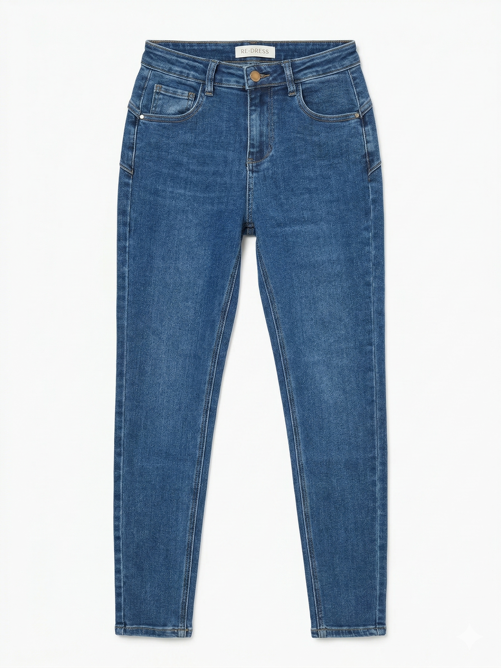 RE-DRESS Női Push-Up Slim Farmernadrág – Koptatott Kék(S-XXL)