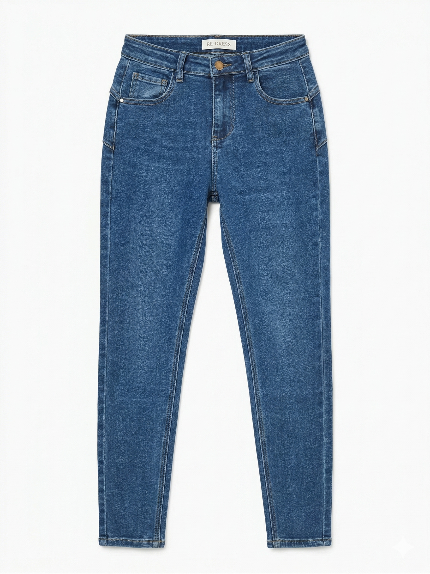 RE-DRESS Női Push-Up Slim Farmernadrág – Koptatott Kék(S-XXL)