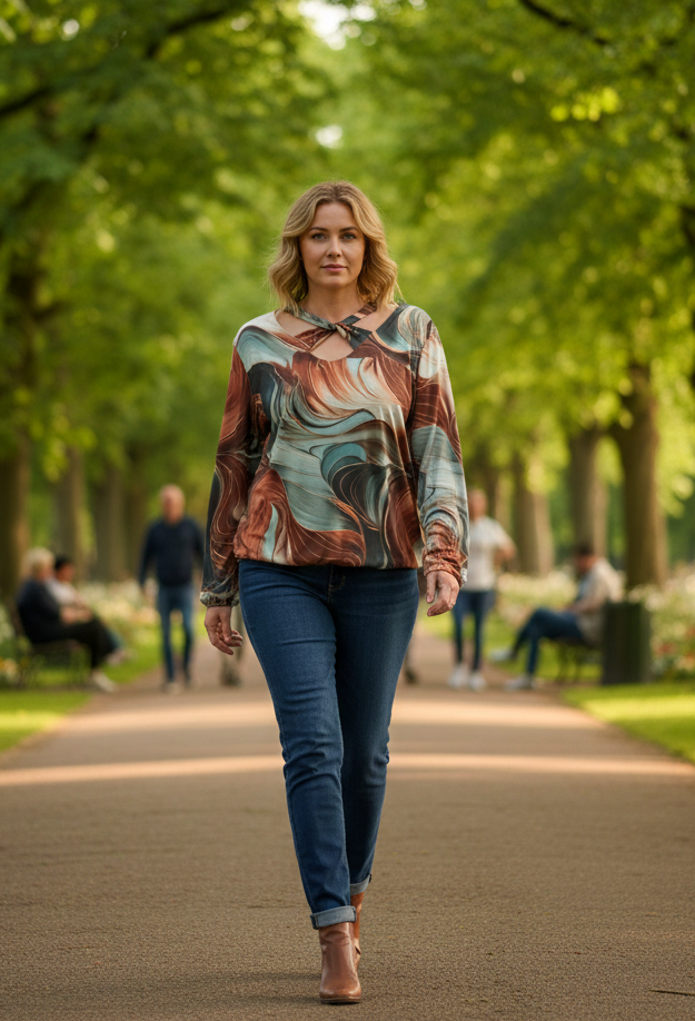 Mandala Mintás Női Felső (M-3XL)– Keresztpántos Megoldással