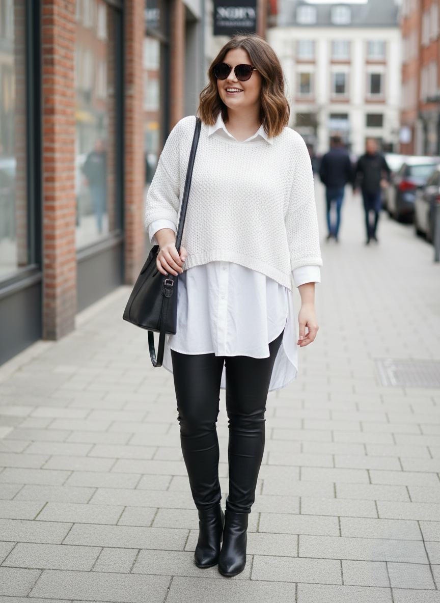 Női Vászonhatású Ing – Lélegző Kényelem Molett Méretben(M-2XL)