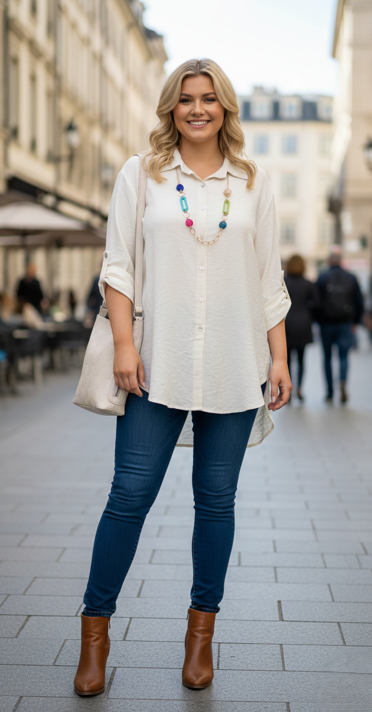 Női Vászonhatású Ing – Lélegző Kényelem Molett Méretben(M-2XL)
