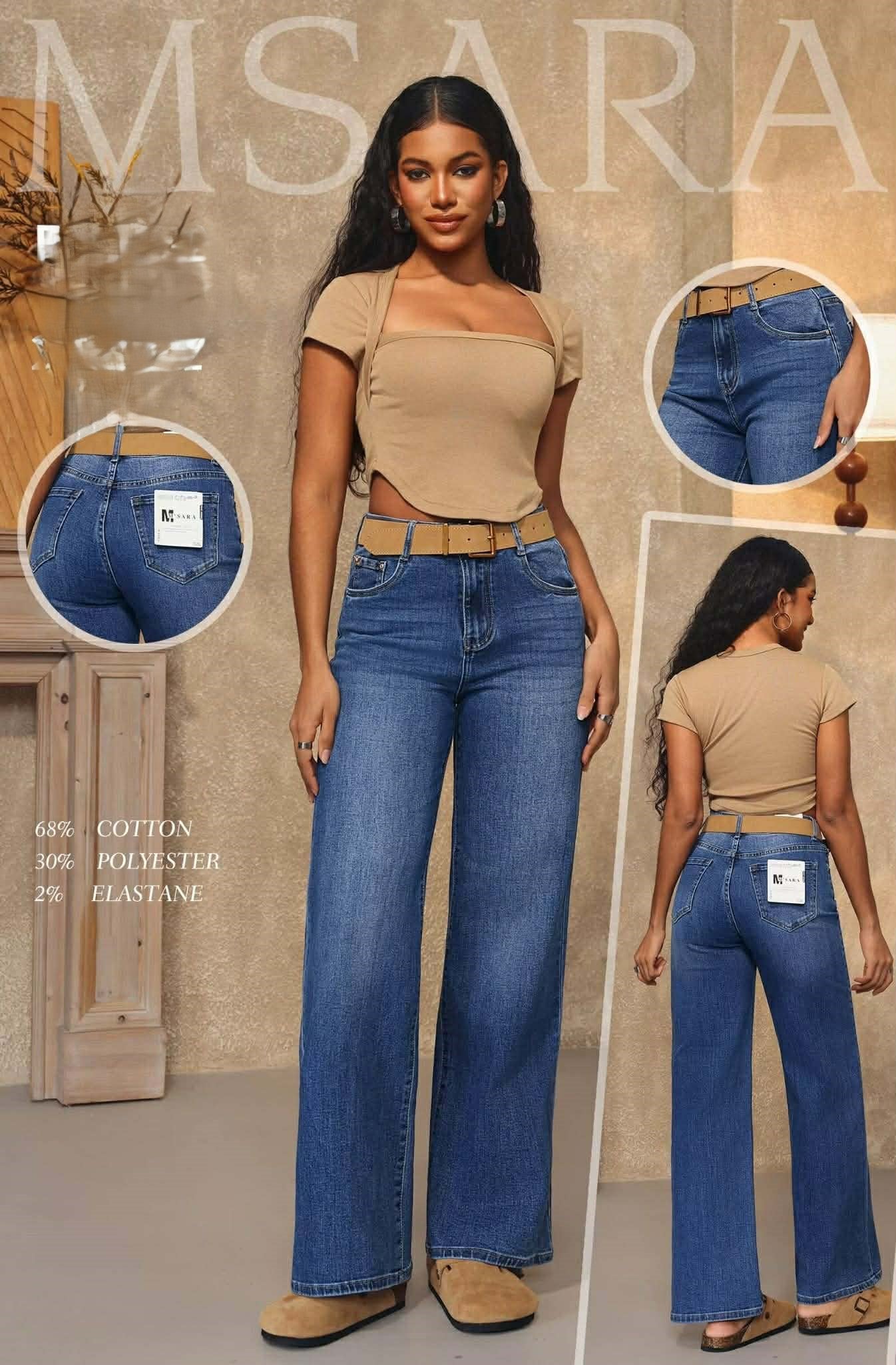 Női WIDE LEG Farmernadrág – Farmerkék (XS-XL)