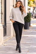 Női gombos ujjú kötött felső – M–2XL
