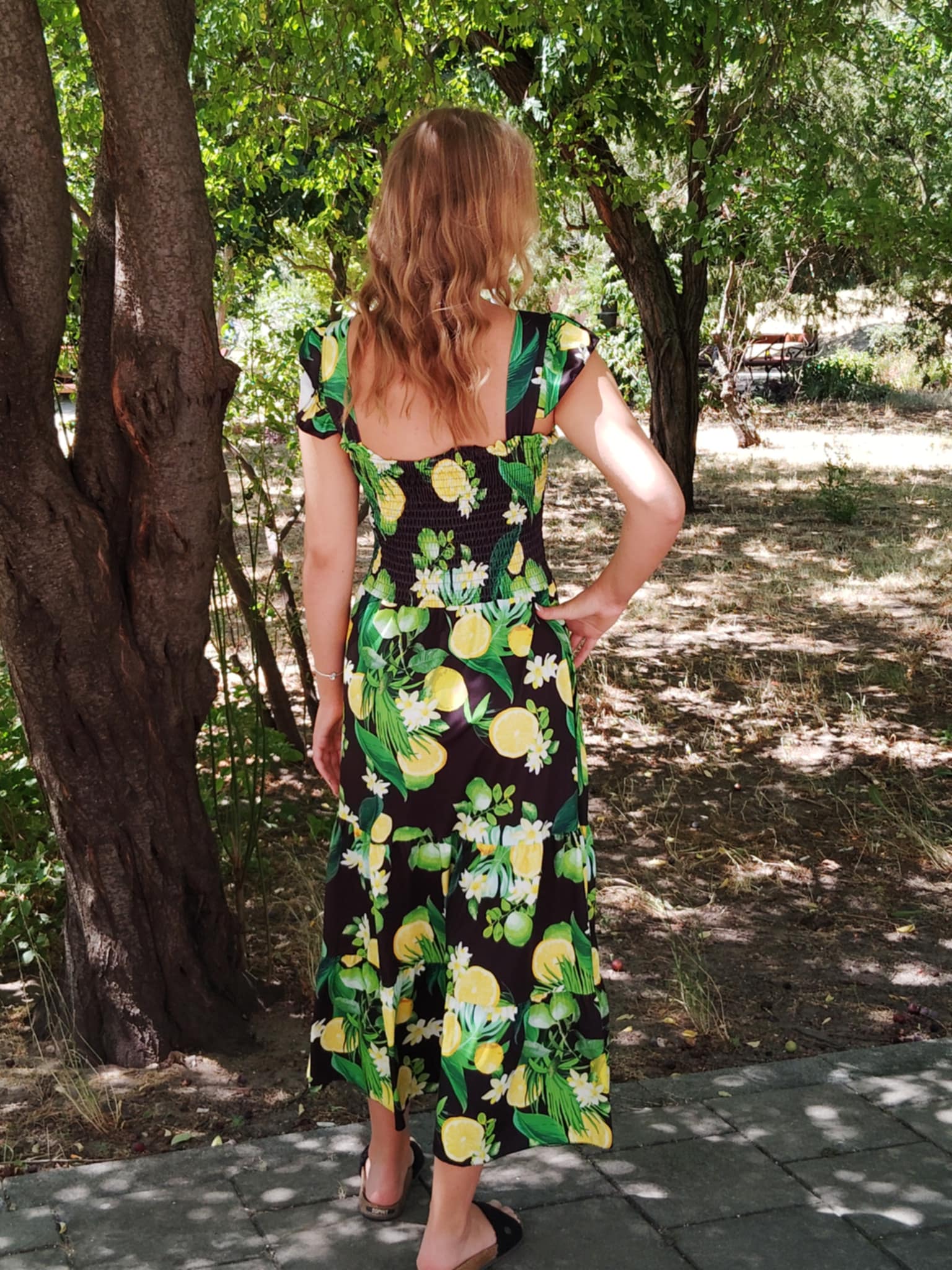 Citrommintás női maxiruha – nyárra hangolva( S-XL)