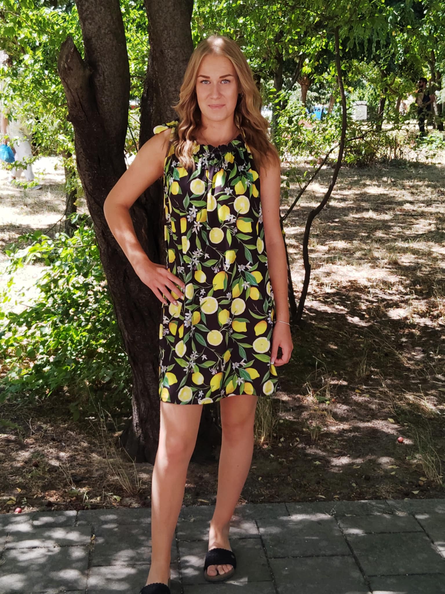Citrommintás női nyári ruha – Lezser, stílusos, kényelmes ( S-XXL)