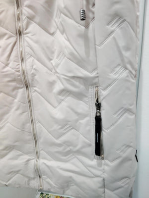 Női bézs steppelt mellény – Plus Size (46–54)