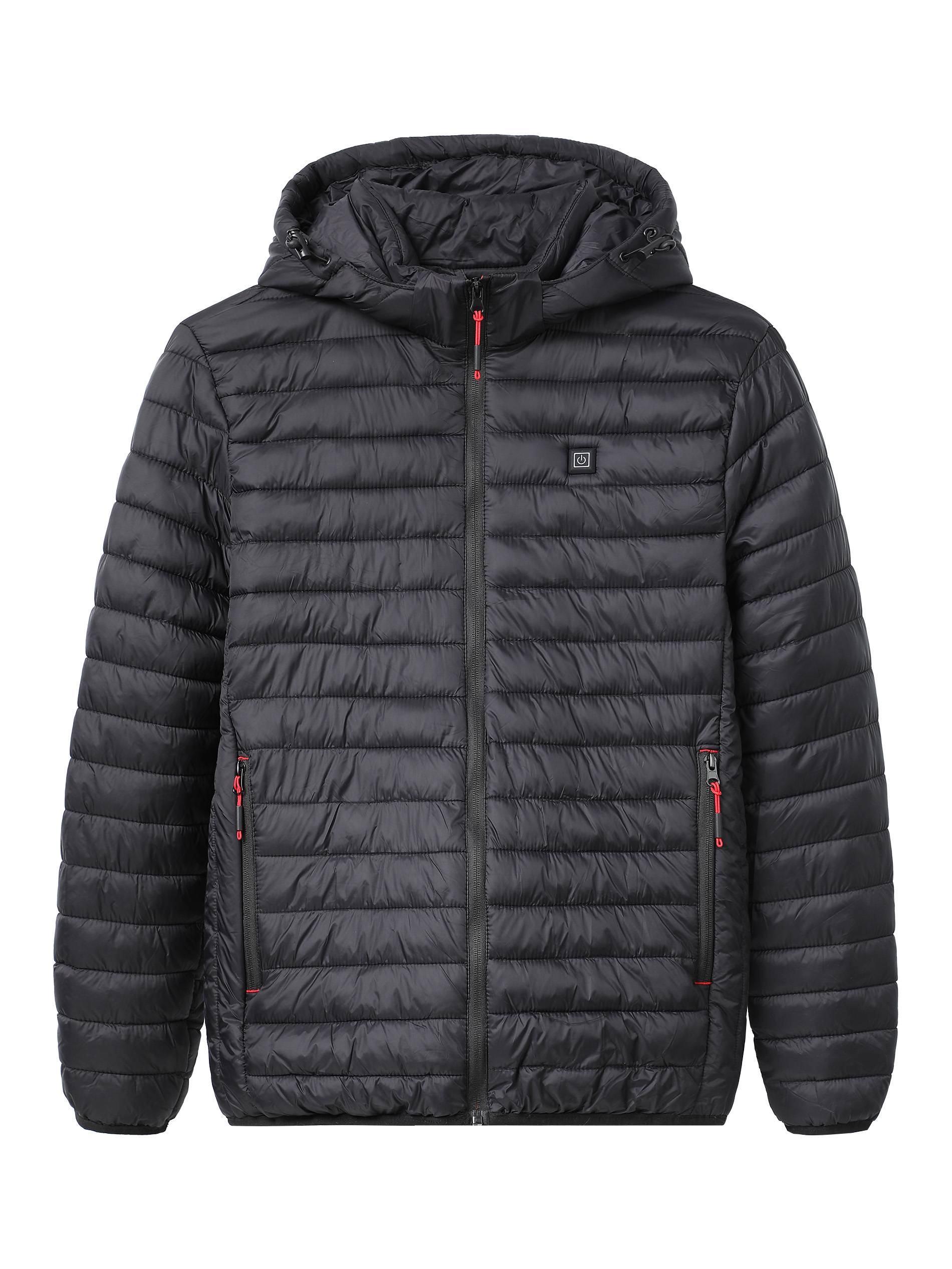 Steppelt fűthető férfi kabát (3XL-6 XL )- FEKETE