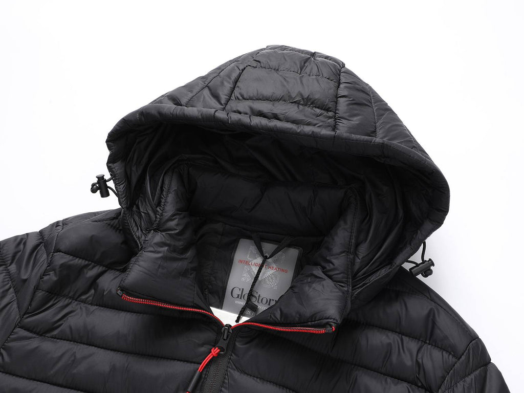 Steppelt fűthető férfi kabát (3XL-6 XL )- FEKETE