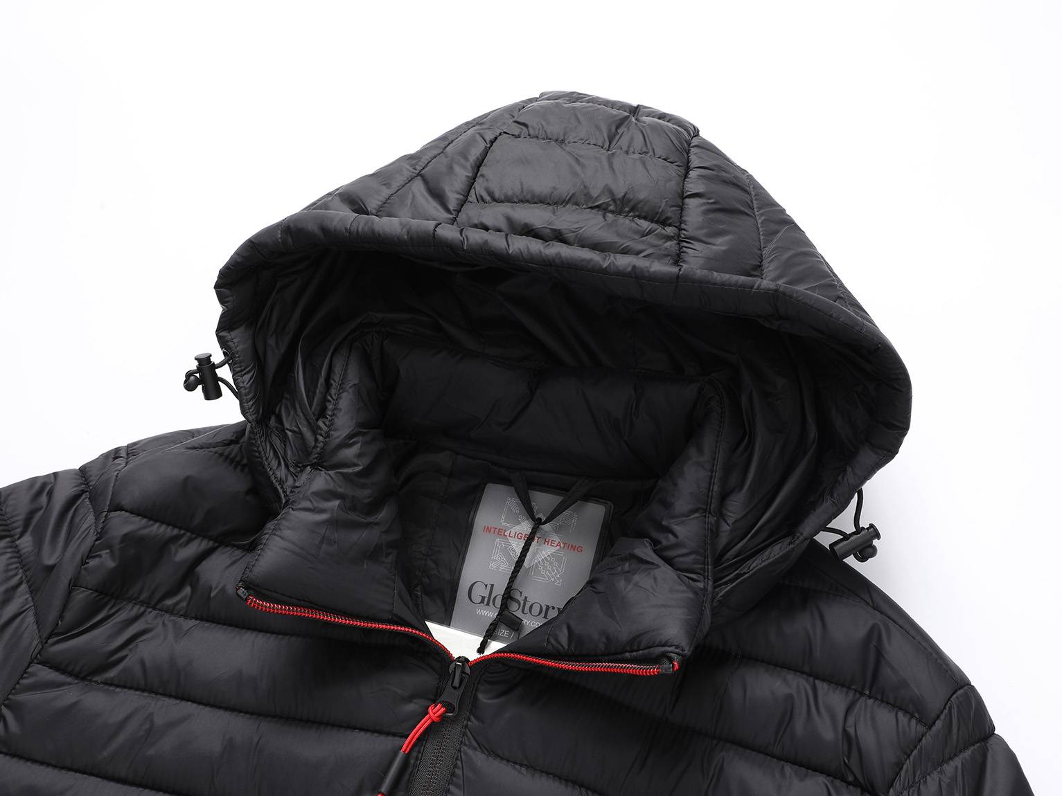 Steppelt fűthető férfi kabát (3XL-6 XL )- FEKETE