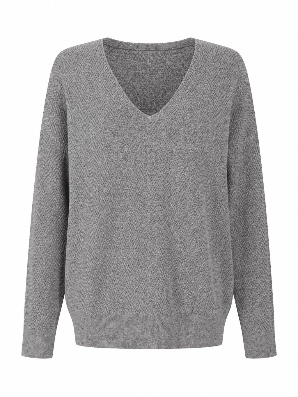 Női kötött felső V-nyakkal – puha, elegáns alapdarab (S/M, L/XL)
