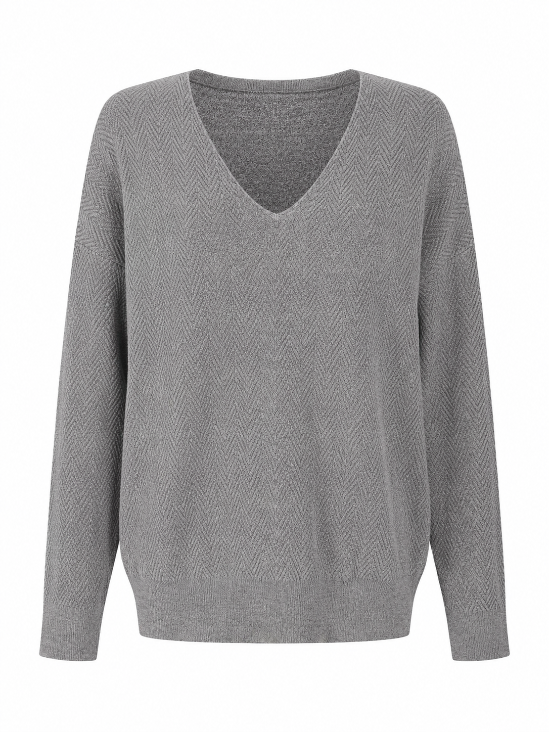 Női kötött felső V-nyakkal – puha, elegáns alapdarab (S/M, L/XL)